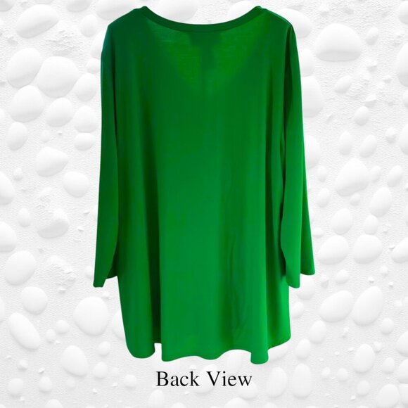 Joseph Ribkoff Island Green V-Neck Top – Size 14 (Fits L/XL) NWT - Picture 3 of 4